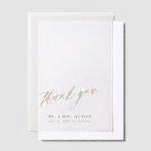 Minimalistische Goldskripthochzeit danke Ihnen übe Pergament Einladungen (Versetzt)