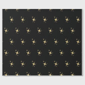 Minimalistische Goldstars Geschenkpapier (Flach)