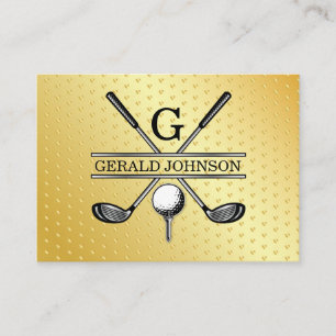 Minimalistische Golf Monogram Design Business Card Visitenkarte