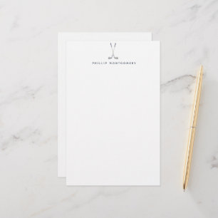 Minimalistische Golfclubs Personalisiert Briefpapier