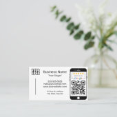 Minimalistische Google Review Business Card Visitenkarte (Stehend Vorderseite)