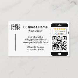 Minimalistische Google Review Business Card Visitenkarte