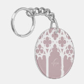 Minimalistische gotische Fensterkalligrafie in hel Schlüsselanhänger (Vorderseite links)