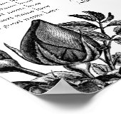 Minimalistische gotische Hochzeit in Schwarz und W Poster (Ecke)