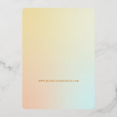 Minimalistische Gradient Save the Date Karte (Rückseite)