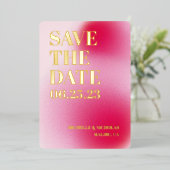 Minimalistische Gradient Save the Date Karte (Stehend vorne)