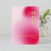 Minimalistische Gradient Save the Date Karte (Stehend vorne)