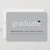 Minimalistische Graduate Foto Graduate Party Einladung (Vorderseite)