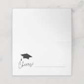 Minimalistische Graduierungshülse einfüllen Platzkarte (Außenseite Aufgefaltet)