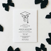 Minimalistische Graduierungskappe mit Bow