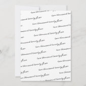 Minimalistische Graduierungskappe mit Bow Einladung (Rückseite)