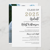 Minimalistische Graduierungspartei Einladung (Vorne/Hinten)