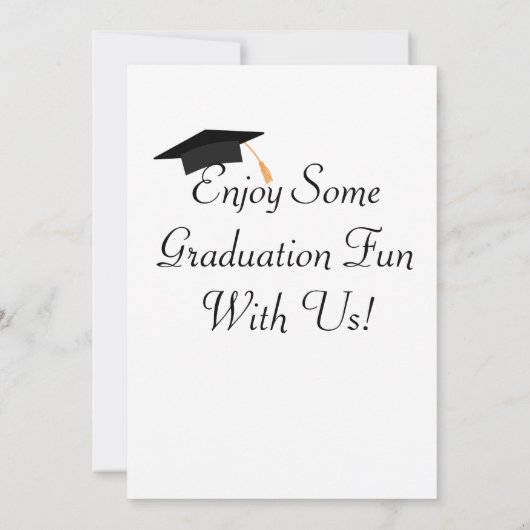 Minimalistische Graduierungspartei Einladung (Rückseite)