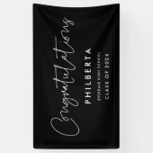 Minimalistische Graduierungsparty Herzlichen Glück Banner (Vertikal)