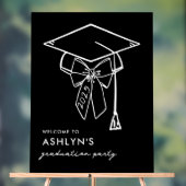 Minimalistische Graduierungspauschale mit Bow-Begr Acrylschild (Neutral)