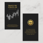 Minimalistische Grafik der Kreativen Börse Visitenkarte (Vorne/Hinten)