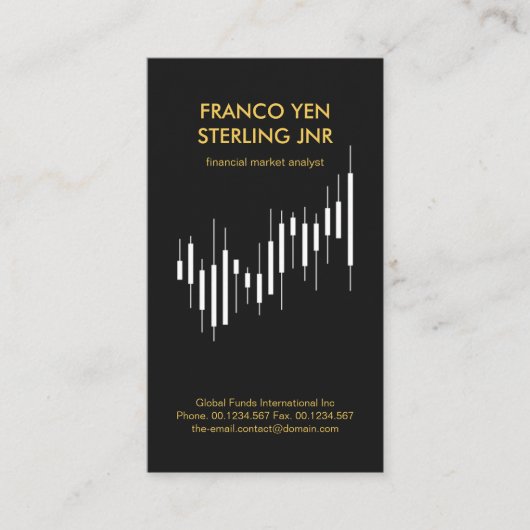 Minimalistische Grafik der Kreativen Börse Visitenkarte (Vorderseite)