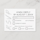 Minimalistische Grafikkarte Begleitkarte (Vorderseite)