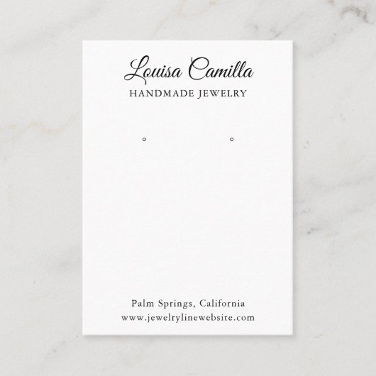 Minimalistische Grafikkarte für elegante Skriptvor Visitenkarte (Vorderseite)