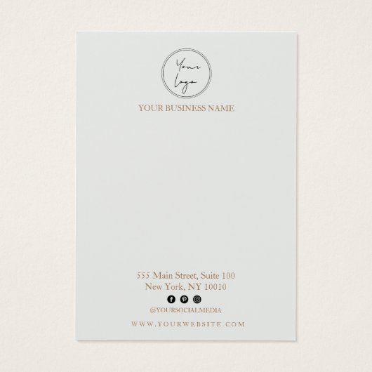 Minimalistische Grafikkarte mit Bildvorlauf (Rückseite)