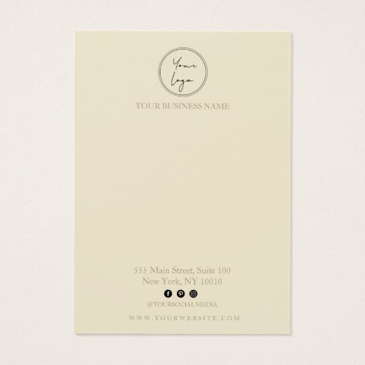 Minimalistische Grafikkarte mit Bildvorlauf (Rückseite)