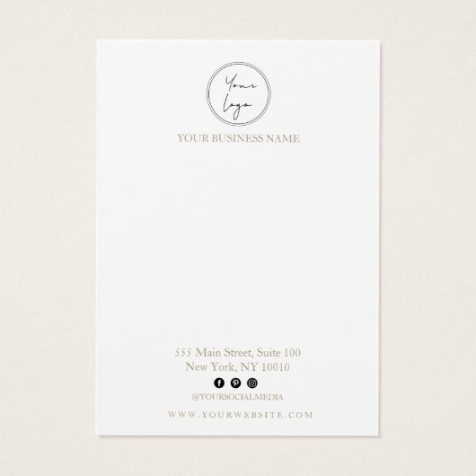 Minimalistische Grafikkarte mit Bildvorlauf (Rückseite)