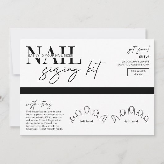 Minimalistische Grafikkarte mit falschen Nägeln (Vorderseite)