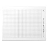 Minimalistische grafische Darstellung von Firmenna Notizblock (Vorderseite)