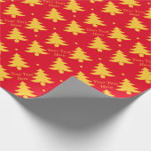 Minimalistische grafische Gestaltung Goldbaum für  Geschenkpapier (Ecke)