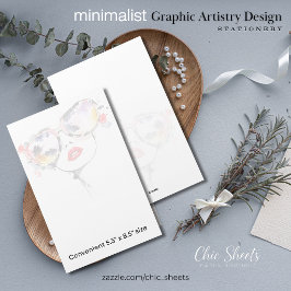 Minimalistische grafische Kunst-Design-Schreibware Briefpapier