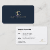 Minimalistische Granit- und Marmorkarte Visitenkarte (Vorne/Hinten)