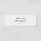 Minimalistische Grau-Linie Ikonfotografie Mini Visitenkarte (Rückseite)