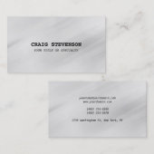 Minimalistische graue Hintergrundekarte mit Charme Visitenkarte (Vorne/Hinten)