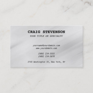 Minimalistische graue Hintergrundekarte mit Charme Visitenkarte
