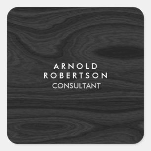 Minimalistische graue Holzböden Moderne Elegant Quadratischer Aufkleber