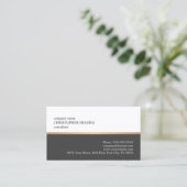 Minimalistische graue Imitate Kupferleitungs-Berat Visitenkarte (Stehend Vorderseite)