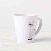 Minimalistische graue Katze Milchtasse (Rechte Ecke)