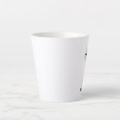 Minimalistische graue Katze Milchtasse (Vorderseite)