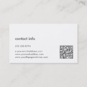 Minimalistische graue Linen weiße Typografie Visitenkarte (Rückseite)