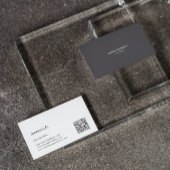 Minimalistische graue Linen weiße Typografie Visitenkarte