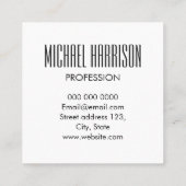 Minimalistische, graue, moderne Visitenkarte (Rückseite)