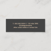 Minimalistische graue Pastelschere Haarstylistin Mini Visitenkarte (Rückseite)