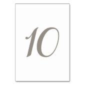 Minimalistische graue Tischnummer 10 (Vorderseite)