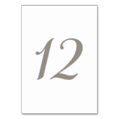 Minimalistische graue Tischnummer 12 (Vorderseite)