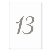 Minimalistische graue Tischnummer 13 (Vorderseite)