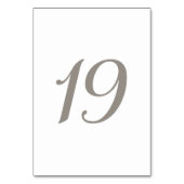 Minimalistische graue Tischnummer 19 (Vorderseite)