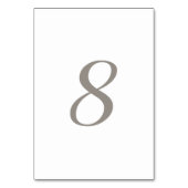 Minimalistische graue Tischnummer 8 (Vorderseite)