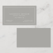 Minimalistische Graue Visitenkarte (Vorne/Hinten)