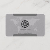 Minimalistische graue Visitenkarte mit Logo (Vorderseite)