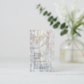 Minimalistische Graumauer Schlicht Moderne Berufli Visitenkarte (Stehend Vorderseite)